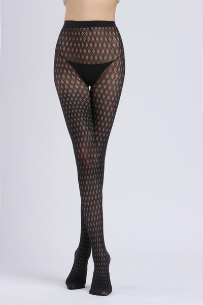 Femmes Chaussettes Conception Grille Creuse Motifs Jacquard Collants Résille Pour Sexy Mesh Collants Mince Funky Transparent Filles Bas