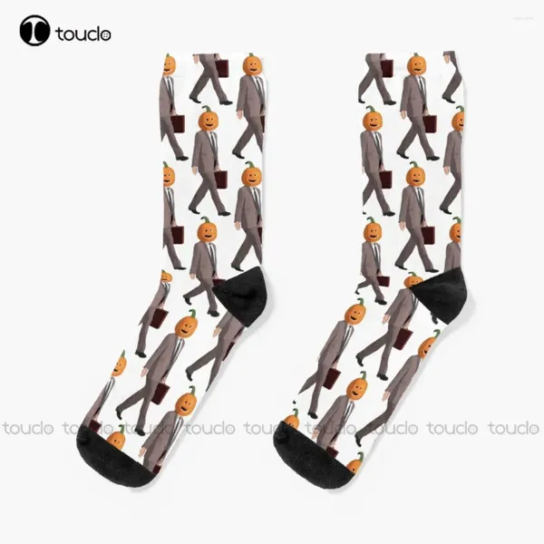 Calcetines de mujer Dwight Shrute: Jack-O-Lantern Boot Personalizado Unisex Adulto Adolescente Halloween Regalo de Navidad