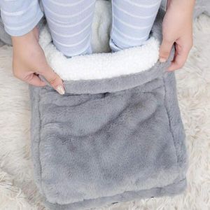 Chaussettes chauffantes électriques pour femmes, coussin chauffant, doux, chargeur USB, chaussures chauffantes, peluche confortable pour lit et bureau