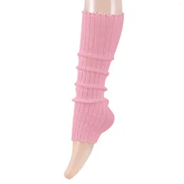 Chaussettes gothiques tricotées pour femmes, chauffe-jambes, couleur unie, coupe ample, Cool, bas de protection décontracté pour filles, automne et hiver