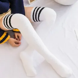 Calcetines de mujer a la moda para niños pequeños, calentadores de piernas por encima de la rodilla de invierno, medias de algodón suave para estudiantes japoneses coreanos