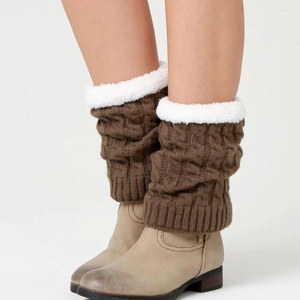 Femmes chaussettes gaiters bottes Chandoulires femme cuisse chaude en tricot en tricot se réchauffe les réchauffeurs pour bottes de chaussette couvre