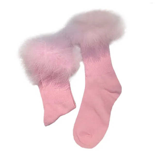 Femmes chaussettes mode H chaud doux solide Sport moyen court bas hiver résille corps complet