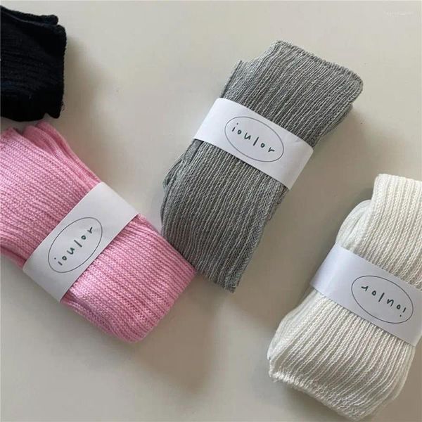 Chaussettes pour femmes mode jk coton scolaire uniforme couleur solide automne hiver japonais Style tricot-tricots pile