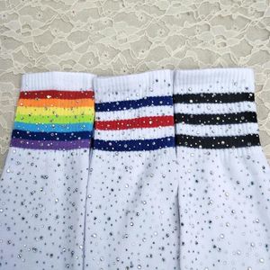 Chaussettes pour femmes bassages de strass halte