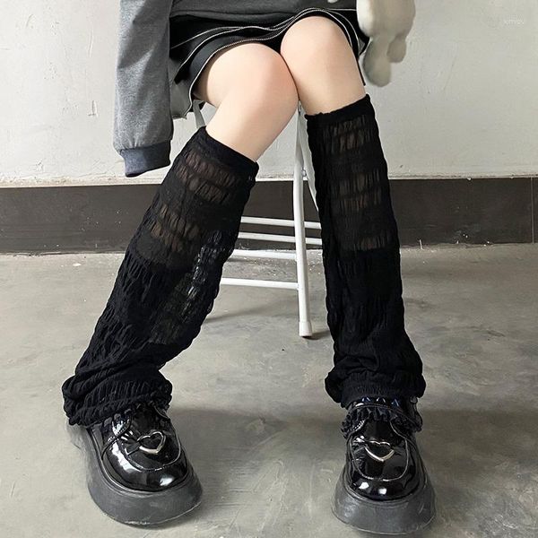 Calcetines de mujer Linterna de moda Cómodo Pierna ancha Tubo largo Protección solar En forma de llamarada japonesa Bañera mediana Jk Becerro