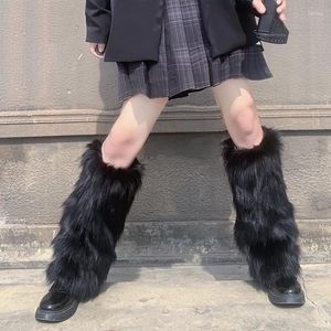 Vrouwen sokken faux fur herfst leggings jk laarzen op voorraad meisjes lolita punk boot cover Harajuku voet opwarming