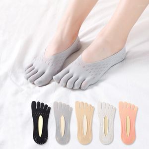 Femmes chaussettes cinq doigts orteil 3 paires compression orthopédique été respirant anti-dérapant doux séparateur pour les filles