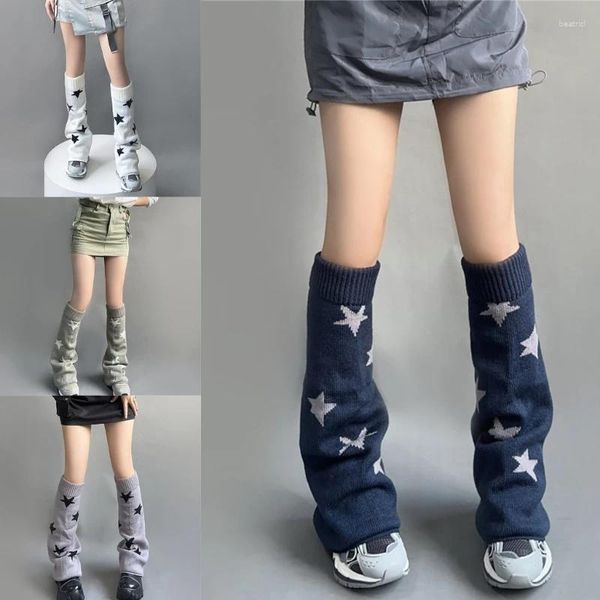 Calcetines de mujer para niñas estilo japonés Lolitas calentador de punto largo gótico Harajuku medias de cubierta