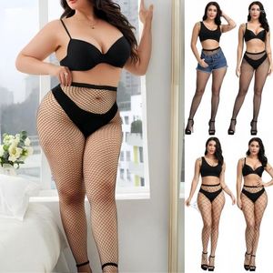 Chaussettes pour femmes FreaUce surdimension féminine et tailler collants noirs collants collants pêcheurs bas bas de lingerie blanche pour la femme xxxxxxl