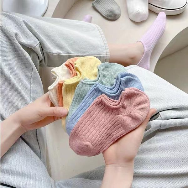 Femmes chaussettes fille cheville femme Style japonais mode Gyaru Invisible court Silicone antidérapant couleur unie coton