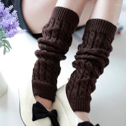 Vrouwen sokken meisje snoepjes kleur been warmer verschillende kleuren knie hoge laars kousen gebreide winddichte warmers jk uniform accessoires