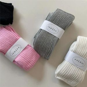 Chaussettes à rayures pour femmes et filles, uniforme scolaire JK, bas tricotés à poils aux genoux, Style japonais, automne et hiver