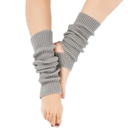Mujeres calcetines para niñas calentadores de piernas de botas de botas de botas acanaladas