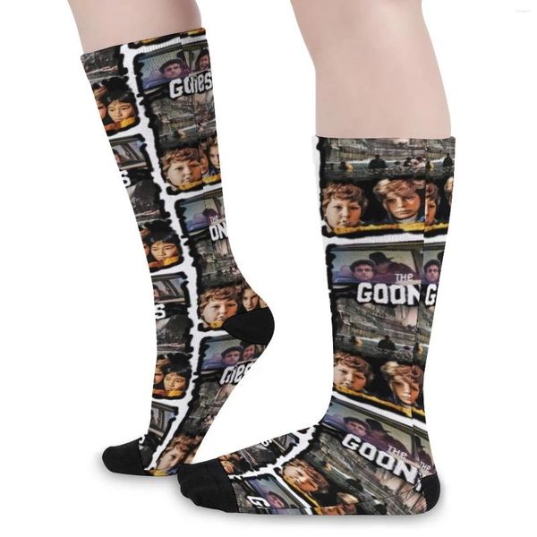 Mujeres calcetines Goonies Medias de arte estampado 80S Classic Custom Kawaii Winter Non Slip Men escalando suave transpirable