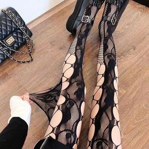 Femmes chaussettes gothique résille bas Lolita maille dentelle collants pour filet Y2k collants avec motif Leggings Lingerie Sexy