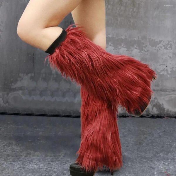 Chaussettes de femmes Great Long Boot Cover Faux Fur Wild Wild Assez confortable Leggings féminins