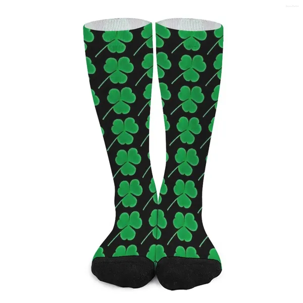 Chaussettes vertes Shamrock pour femmes, bas pour dames, St Patricks Day, irlandais, confortables, modernes, Sports de plein air, Design antidérapant, cadeau