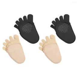 Vrouwen sokken halve zolen teen palm topper anti-skid anti-wear anti-slip vijf tenen zomer hak hiel pad forefoot kussen