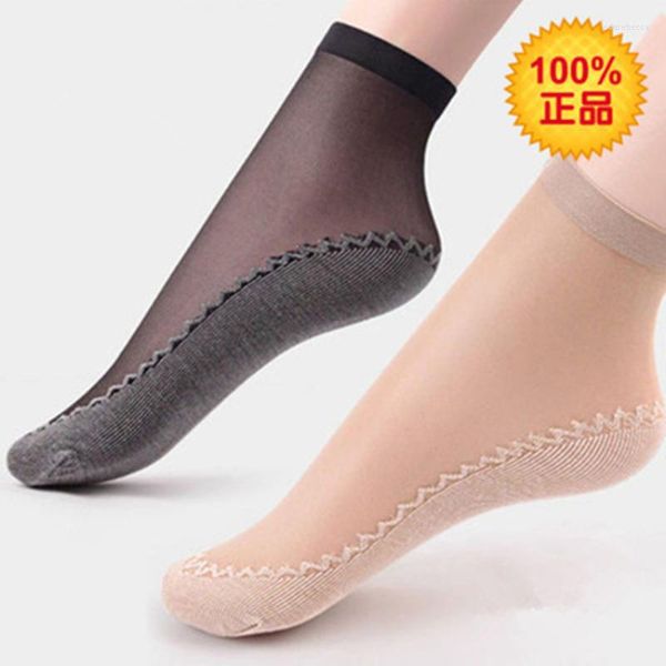 HHHH10 paires de chaussettes en velours pour femmes, bas en coton, absorbant la sueur, antidérapant, Tube de Massage doux, Transparent277j