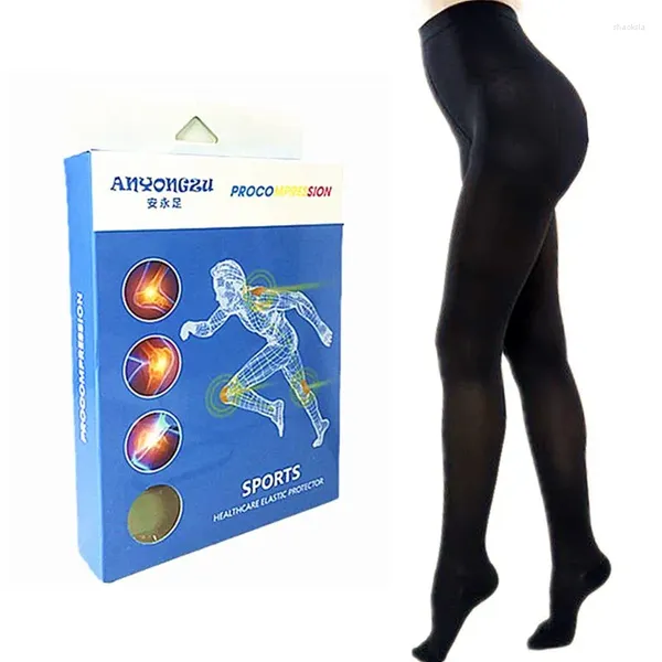 Chaussettes à haute élasticité pour hommes et femmes, collants à pression de Compression, paquet à bout ouvert, décompression, façonnage, bas respirants