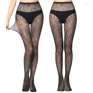 Femmes chaussettes évider collants résille rayure Rose maille filet bas noir bas collants danse fête gothique Sexy femme érotique Lingerie