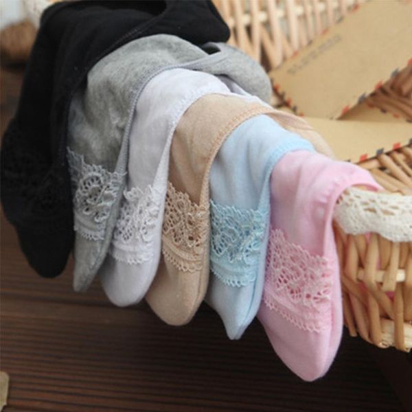 Femmes chaussettes bonneterie 2023 bouche peu profonde femmes invisible dentelle bateau coton bas ne peut pas absorber la sueur et sont emballés séparément avec