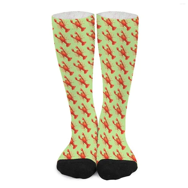 Chaussettes I Love Lobsters pour femmes et hommes, bas imprimés d'animaux, élégants, respirants, graphiques, cyclisme, Anti-transpiration, automne