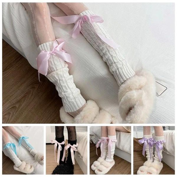 Chaussettes de style japonais arc kawaii torse les gardiens de ballet jk lolitas tricot couverture filles