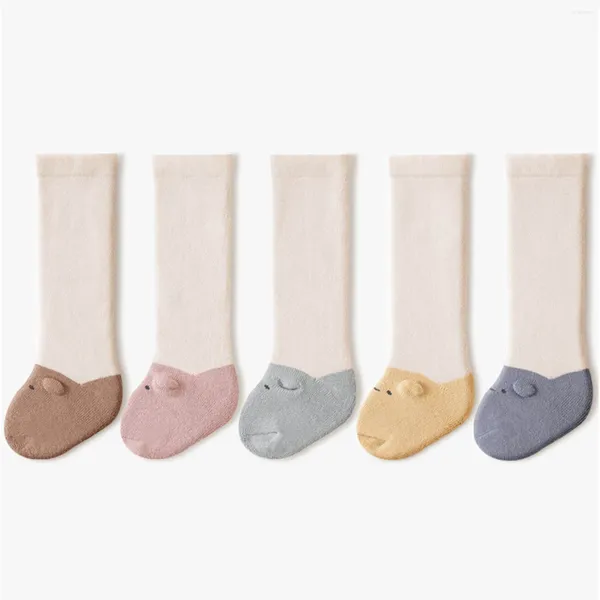 Chaussettes de Style japonais pour femmes, bas à la mode, imprimés d'animaux mignons, épais, chauds et confortables en automne et en hiver