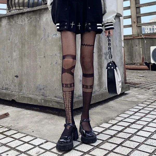 Femmes chaussettes japonais Style High Stockings Long Migne Sweet Girls Lolita Bow Over Knee Asymmetric Summer Nylon Stockin