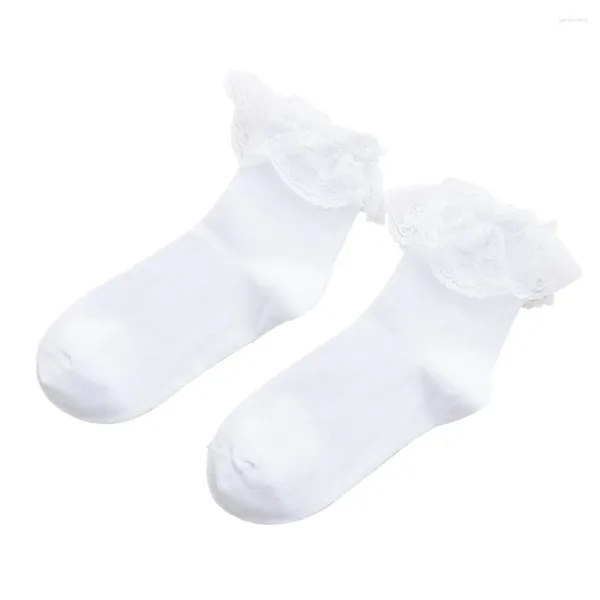 Femmes chaussettes en dentelle filles japonais style tube court adultes chic à la japonais élastique