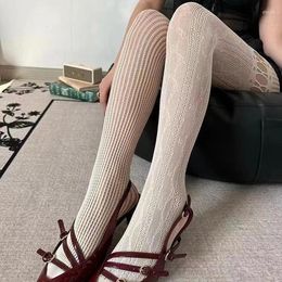 Chaussettes pour femmes Patchwork Pantyhose créatif crevé des bas de filet coréen Legging de la mode