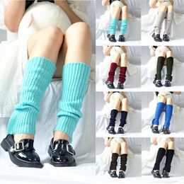 Chaussettes tricotées au-dessus du genou pour femmes, couvre-bottes, décoration du pied, cheville, hiver, longues et chaudes, JK Girl Pile