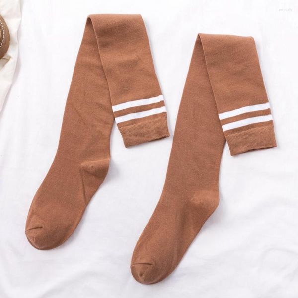 Femmes Chaussettes Jambe Minceur Anti-fade Automne Hiver Filles Cuisse Haute Vêtements Quotidien