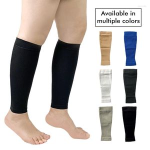 Chaussettes Femme Legbeauty Sport Compression Calf Sleeves 6 Couleur 20-30mmHg Leg Pressure Sock Running Cycling Warmers Protection Support