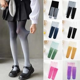 Femmes chaussettes leggings collants collants sexy minces bonbons couleurs gradient bassages en soie d'été transparente