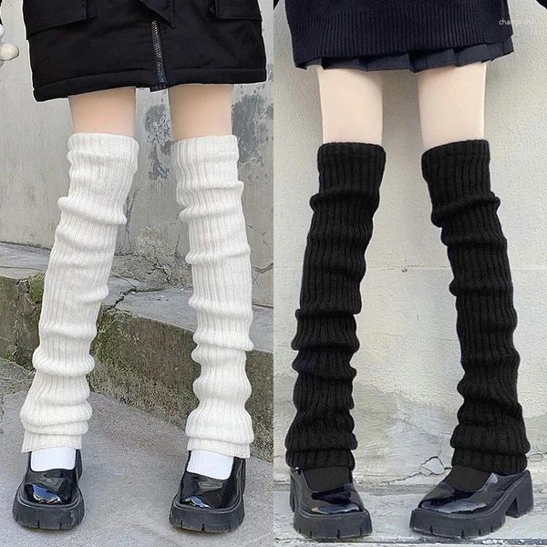 Calcetines de mujer alargados 70cm por encima de la rodilla uniforme japonés JK chica dulce Kawaii apilado cubierta de calentamiento de pies de punto