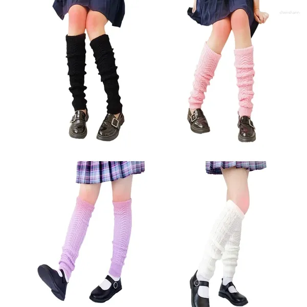 Chaussettes amples pour femmes, chaussettes pour étudiantes japonaises, bas blancs chauffe-jambes, JK 37JB