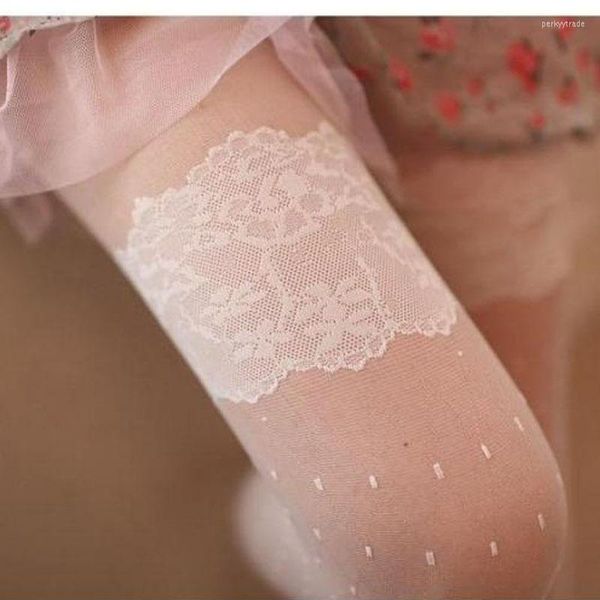 Femmes Chaussettes Belle Style Princesse Dentelle Mince Bas Printemps Et D'été De Cuisses Haute Qualit Collants