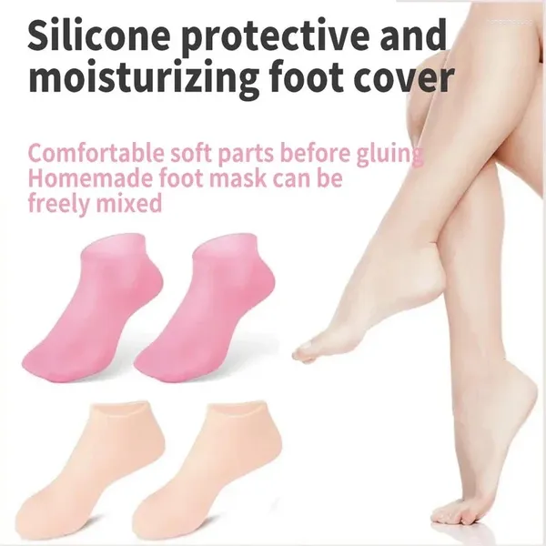Chaussettes en Gel de Silicone hydratant pour femmes, exfoliantes pour peau sèche et craquelée, talon antidérapant, soins des pieds, adoucissants, callosités
