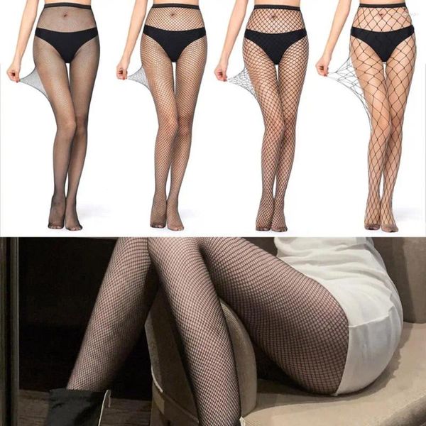 Chaussettes de femmes net féminine d'été mince petite et médium européen fishnet fond sexy chaussette sexy hostyhose américain ho y1s8