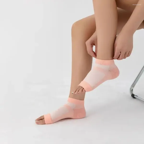 Calcetines de mujer Tobillera antideslizante Cómodo Compresión suave Protección alta elástica Soporte para arco Yoga