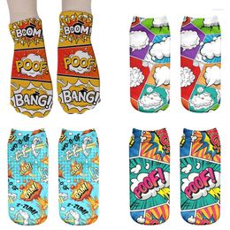 Calcetines de mujer novedad dibujos animados impresión 3D señoras algodón divertido labios costura creativo cómodo lindo bajo para Unisex