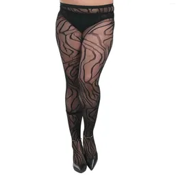 Femmes chaussettes nue lingerie meias pantalon collants fishnet fashion fille sexy tatouage en dentelle image jacquard hollow