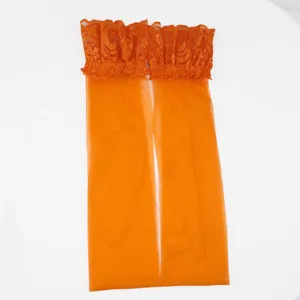 Chaussettes pour femmes bassages oranges d'été sans glissement de dentelle en silicone ultra mince la mode de conception de la soie noire de cuisse noire 3pcs