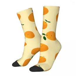 Orenji – chaussettes antidérapantes pour femmes et hommes, bas coréens avec visages mignons, motif de qualité, course à pied, sport