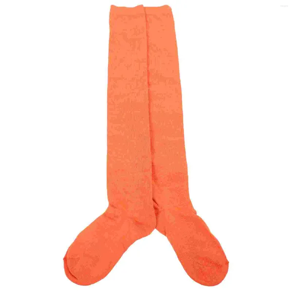 Calcetines De Mujer Sobre La Rodilla Para Niña Medias De Muslo Naranja Tela Decorativa Miss