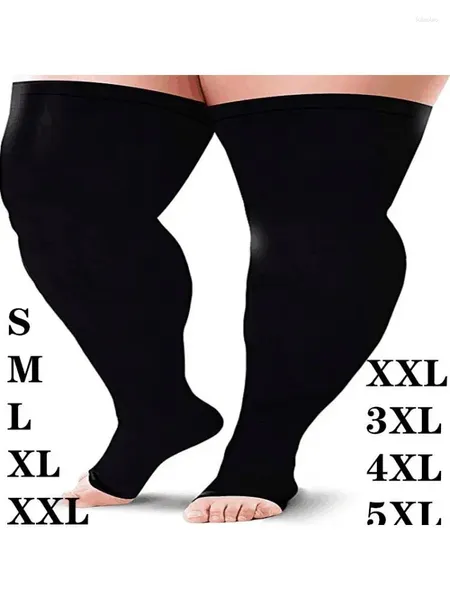 Femmes chaussettes hommes surdimensionnés 3xl 4xl 5xl basses de pression 20-30 mmhg anti-varices
