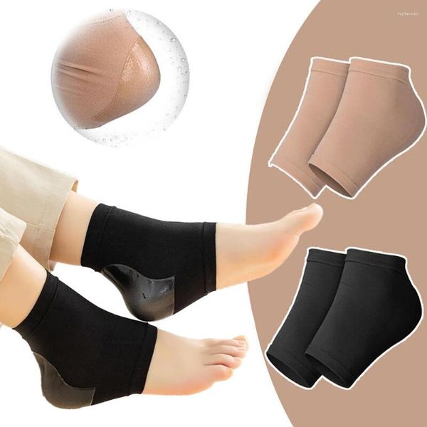 Calcetines de mujer par Gel talón pie tobillo piel Protector manga esguince ligamento soporte